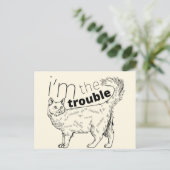 Ik ben het probleem van een grappige kat - minimaa briefkaart (Staand voorkant)