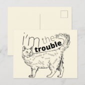 Ik ben het probleem van een grappige kat - minimaa briefkaart (Voorkant / Achterkant)