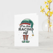 Ik ben het Race-elf-Kerstcadeau Xmas Kaart (Gele Bloem)