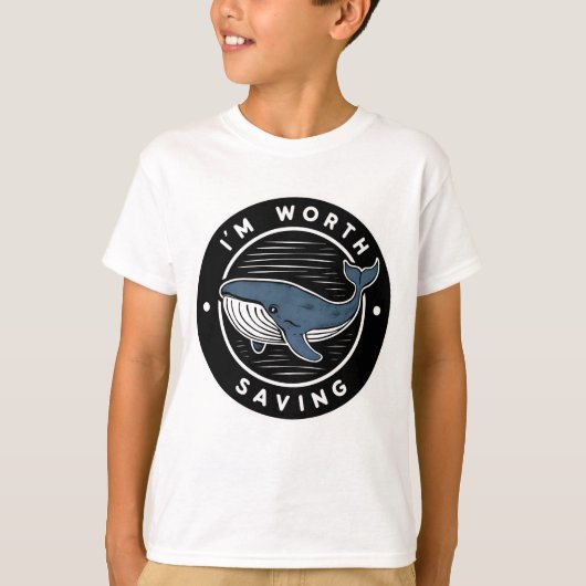 "IK BEN HET REDDEN VAN WALVIS T SHIRT WAARD (Voorkant)