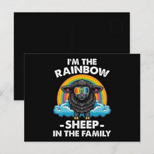 Ik ben het regenboog schaap in de familie Pride Mo Briefkaart