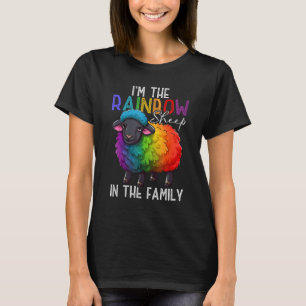 Ik ben het regenboogschaap in de familie voor zwar t-shirt