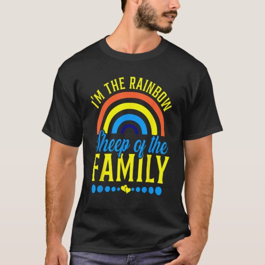 IK BEN HET REGENBOOGSCHAAP VAN DE FAMILIE LGBT-vla T-shirt (Voorkant)