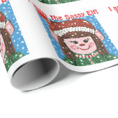 Ik ben het Sassy Elf Inpakpapier (Rol Hoek)