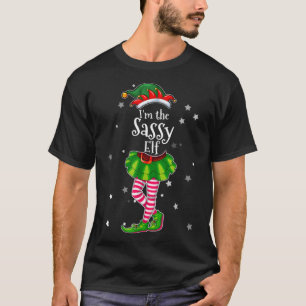 Ik ben het Sassy Elf-Shirt voor kerstkostuum. T-shirt