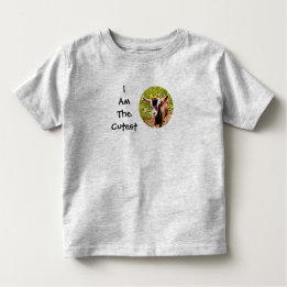 Ik ben het Schattigee Kind (foto van baby geit) Kinder Shirts