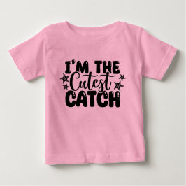 Ik ben het Schattigste Vangst Roze Baby T-shirt