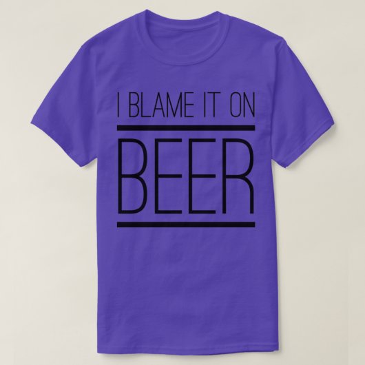 Ik ben het schuldig op bier t-shirt (Design voorkant)