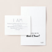 Ik ben het soort meisje - grappig bruidsmeisje voo folie kaarten (Display)