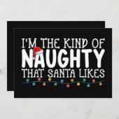 Ik ben het soort ondeugende Kerstman houdt van Ker Kaart (Voorkant / Achterkant)