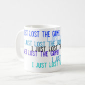 Ik ben het spel gewoon kwijt. koffiemok (Voorkant links)