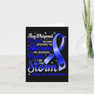 Ik ben het Storm Alopecia Awareness Blue Ribbon Kaart