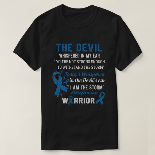 Ik ben het Storm Alopecia Warrior T-shirt (Design voorkant)