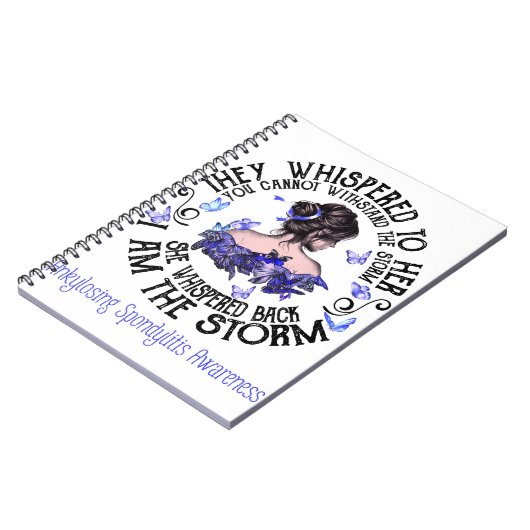 Ik ben het Storm Ankylosing Spondylitis Bewustheid Notitieboek (Linkerzijde)