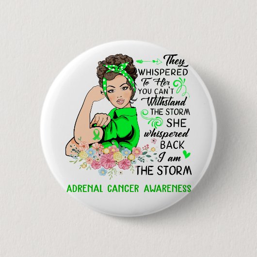 Ik ben het Storm bijnierkankerbewustzijn Ronde Button 5,7 Cm (Voorkant)