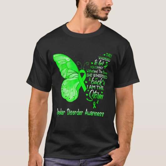 Ik ben het Storm bipolaire stoornis, Butterfl T-shirt (Voorkant)