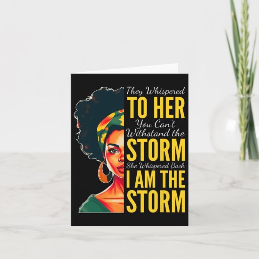Ik ben het Storm - Black History Month - Juneteent Kaart (Voorkant)
