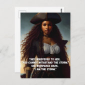 Ik ben het Storm Black Woman Pirate Art Briefkaart (Voorkant / Achterkant)