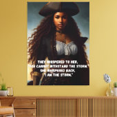 Ik ben het Storm Black Woman Pirate Art Canvas Afdruk (Insitu (Woonkamer))