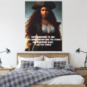 Ik ben het Storm Black Woman Pirate Art Canvas Afdruk (Insitu (Slaapkamer))