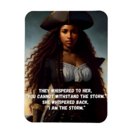 Ik ben het Storm Black Woman Pirate Art Magneet