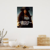 Ik ben het Storm Black Woman Pirate Art Poster (Keuken)