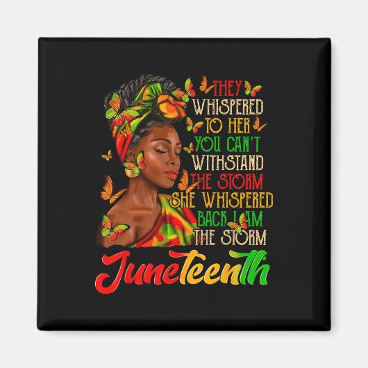 Ik ben het Storm Black Women Black History Maand Magneet (Voorkant)