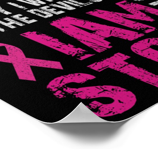 Ik ben het Storm Borstkanker Bewustzijn Comfort Poster (Hoek)