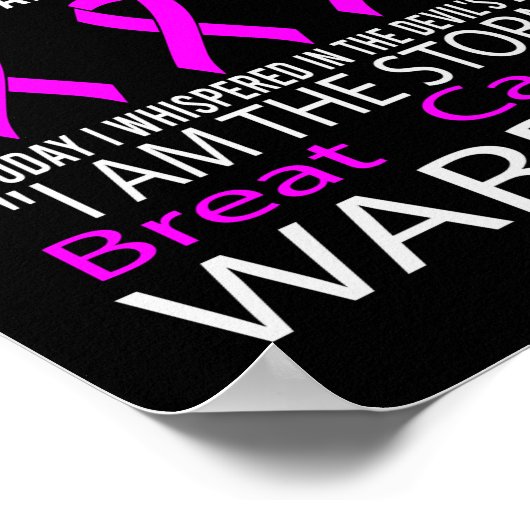 Ik ben het Storm - Borstkanker warrior Poster (Hoek)