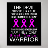 Ik ben het Storm - Borstkanker warrior Poster (Voorkant)