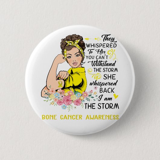 Ik ben het Storm-botkankerbewustzijn Ronde Button 5,7 Cm (Voorkant)