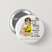 Ik ben het Storm-botkankerbewustzijn Ronde Button 5,7 Cm (Voorkant /achterkant)