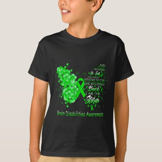 Ik ben het Storm Brain Disabilities Awareness Butt T-shirt (Voorkant)