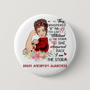 Ik ben het Storm BREIN ANEURYSMA bewustzijn Ronde Button 5,7 Cm