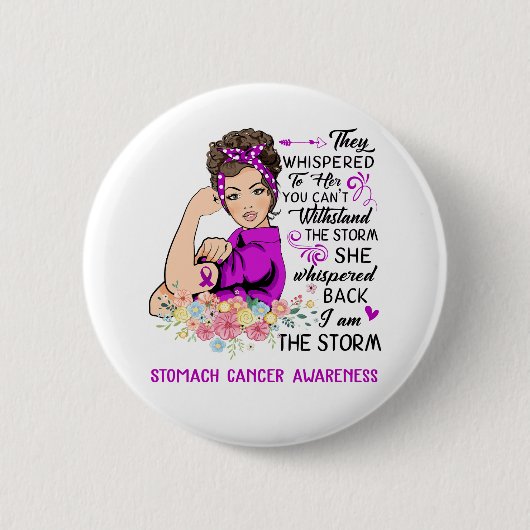 Ik ben het Storm-buikkankerbewustzijn Ronde Button 5,7 Cm (Voorkant)
