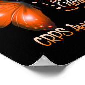 Ik ben het storm CRPS Awareness Butterfly Poster (Hoek)