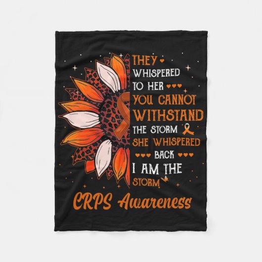 Ik ben het Storm CRPS Awareness Month Warrior Sina Fleece Deken (Voorkant)