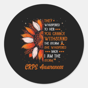 Ik ben het Storm CRPS Awareness Month Warrior Sina Ronde Sticker