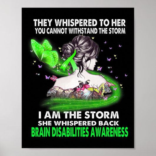 Ik ben het Storm dat mensen met een handicap bewus Poster (Voorkant)