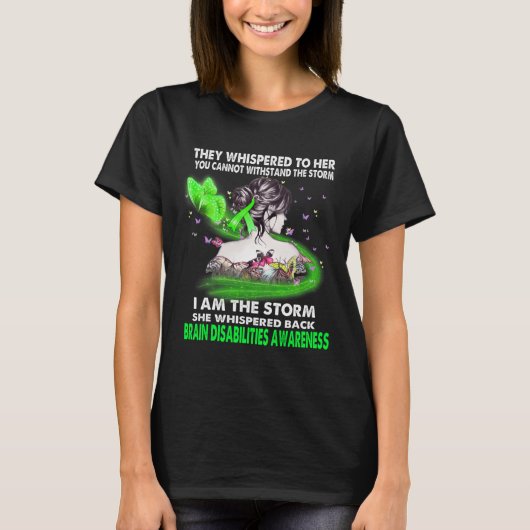 Ik ben het Storm dat mensen met een handicap bewus T-shirt (Voorkant)