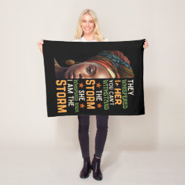 Ik ben het Storm dat ze achter sterke vrouw zat Fleece Deken