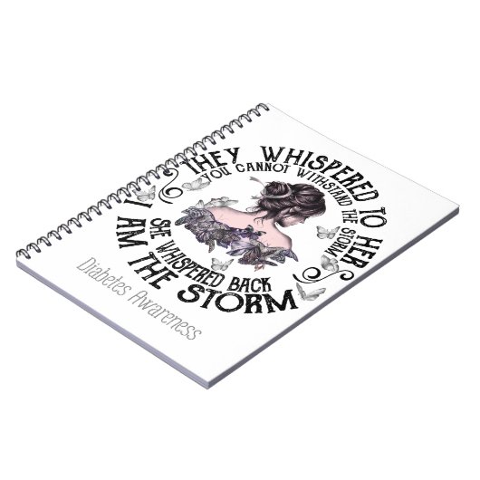 Ik ben het Storm Diabetes Bewustheid Notitieboek (Linkerzijde)