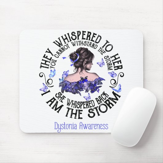 Ik ben het Storm Dystoniebewustzijn Muismat (Met muis)