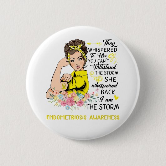 Ik ben het Storm-ENDOMETRIOSE-bewustzijn Ronde Button 5,7 Cm (Voorkant)