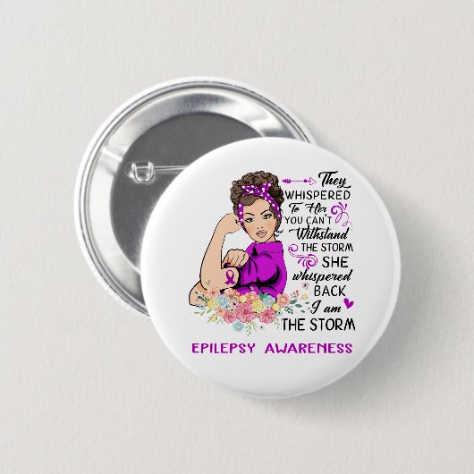 Ik ben het Storm epilepsiebewustzijn Ronde Button 5,7 Cm (Voorkant /achterkant)