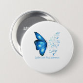 Ik ben het storm EpsteinBarr Virus Butterfly Ronde Button 7,6 Cm (Voorkant /achterkant)