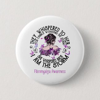 Ik ben het Storm Fibromyalgie Bewustheid Ronde Button 5,7 Cm
