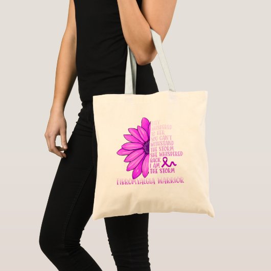 Ik ben het Storm Fibromyalgie Bewustheid Tote Bag (Voorkant (product))