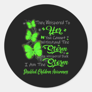 Ik ben het Storm Gehandicapte Kinderen Awareness Ronde Sticker
