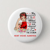 Ik ben het Storm hart- en vaatziekten bewustzijn Ronde Button 5,7 Cm (Voorkant)